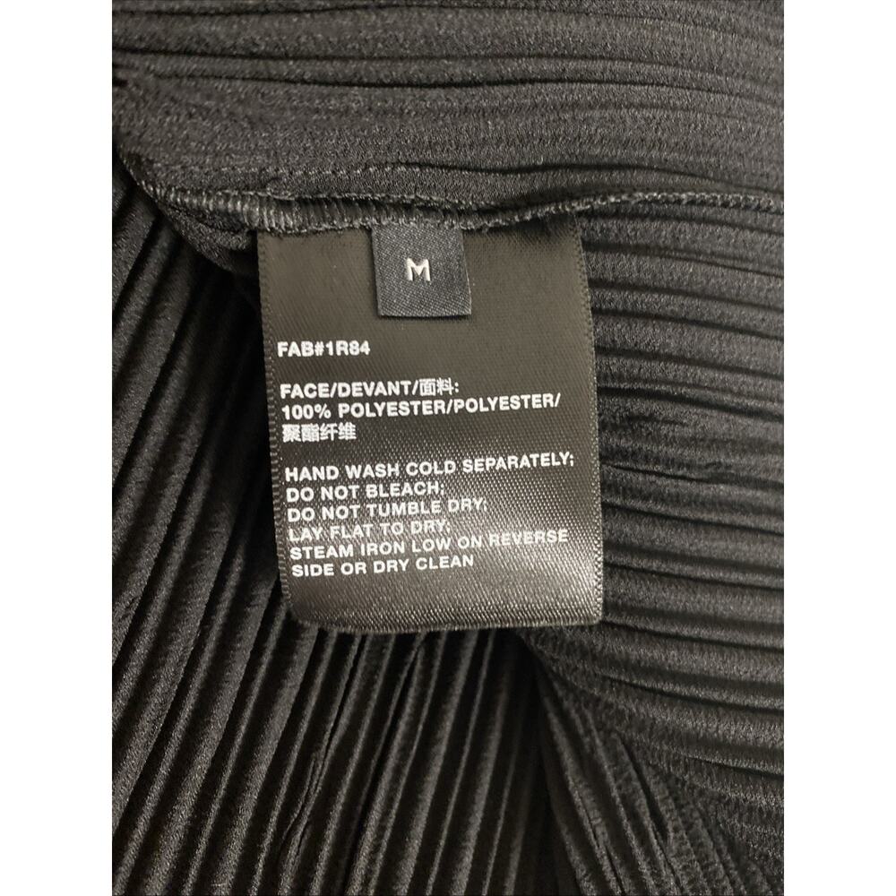 Lafayette 148 NY Dolman Blouse Top Shirt Black Pleated Cap Sleeve Plisse Boat M - Picture 9 of 10